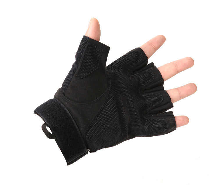 Tactical Fingerless Gloves - Black - AH Tactical 